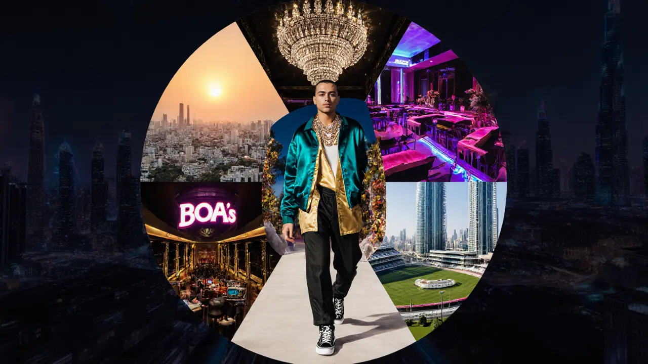 Collage of Dubai's top clubs showing diverse fashion and atmospheres.